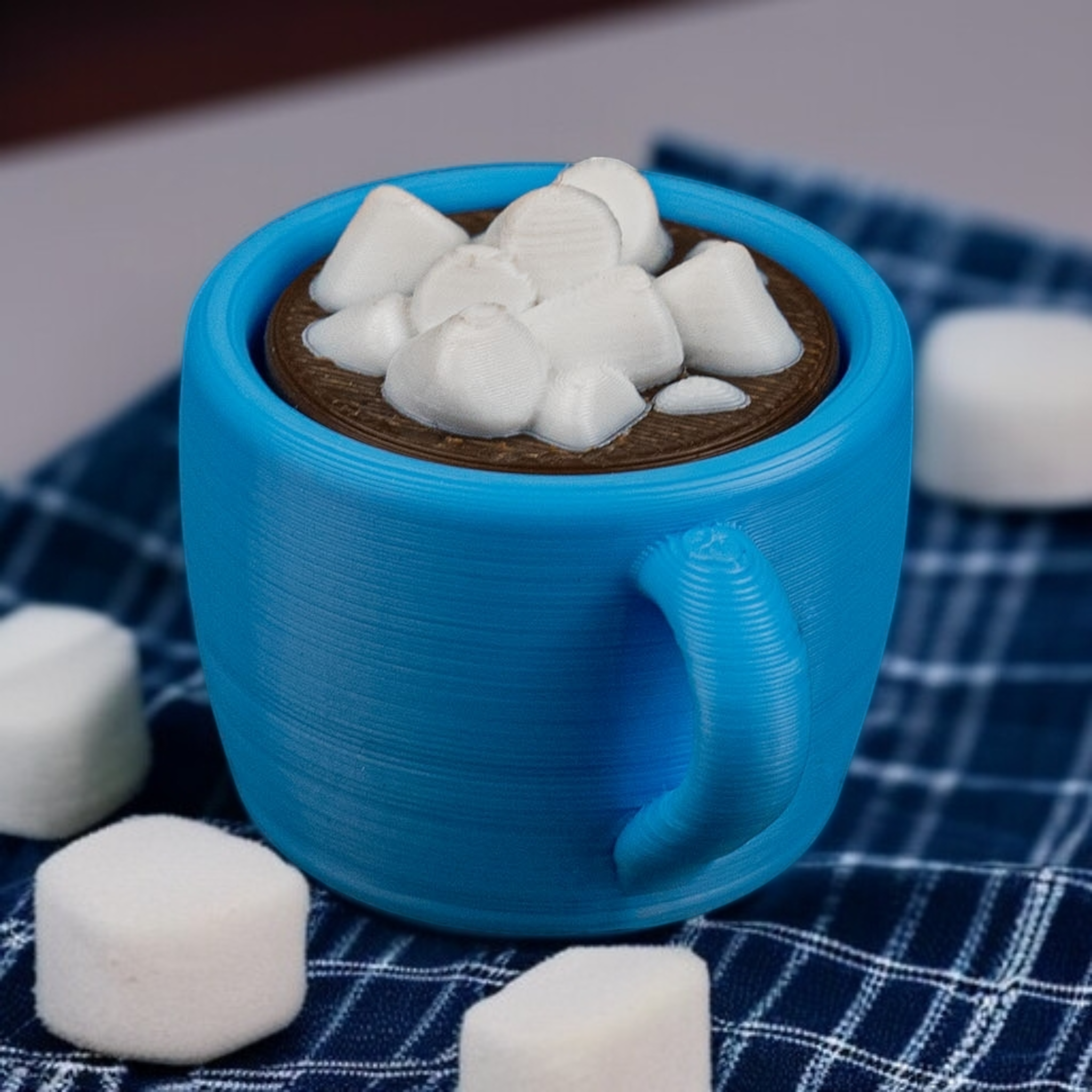 Hot Cocoa Mug Clicker - Blue